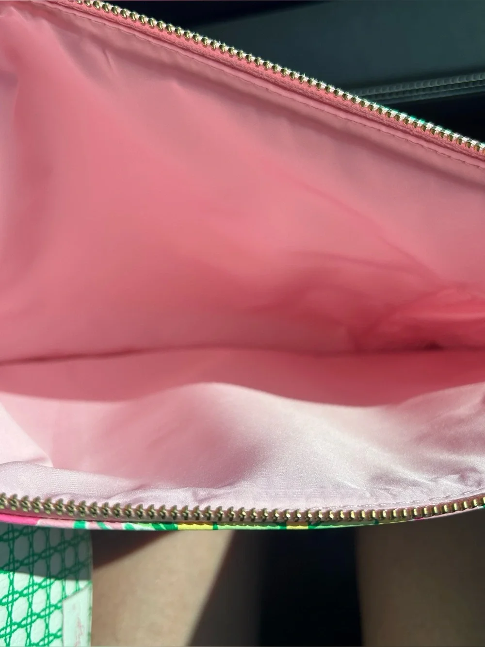 Lilly Pulitzer Pink Floral Laptop Sleeve with Green Accents